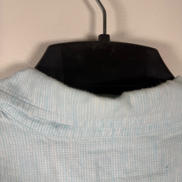 Banana Republic Linen Ice Blue Business Casual Button Down Shirt Size Medium - Picture 8 of 10